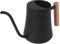 Regadera, Regadera de Acero Inoxidable, Regadera Retro para Plantas Pequeñas Conde Madera para Interiores y Exteriores, 1000ML (Black)