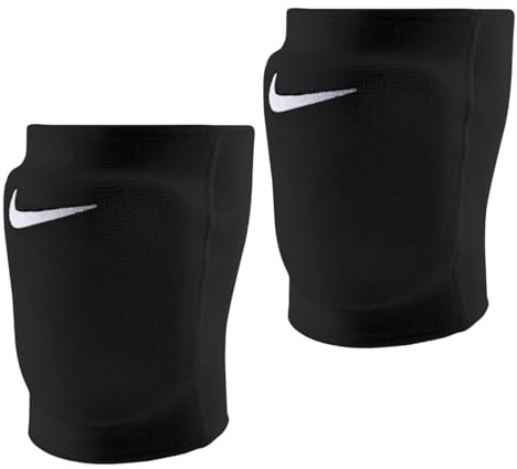 Nike Rodilleras Dri-Fit Premium (1 par), Essential/Streak/Varsity, amortiguación/absorción del sudor/unisex (Essential Black - M/L)