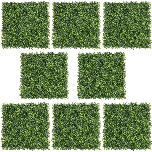 Gras-Wandpaneele,8 Stück,grüner Gras-Wandhintergrund,25,4 x 25,4 cm,Kunstrasen-Wand,dekorativer Sichtschutz,Heckenschutz,künstliches Gras,Wanddekoration,Heimdekoration für Garten,Zaun,Hinterhof