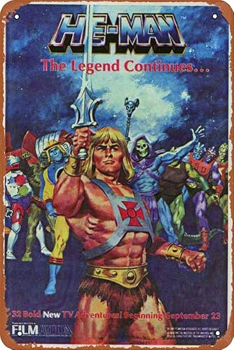 He-Man and the Masters of the Universe Movie (1983) Poster Retro Metall-Blechschild Vintage Blechschild für Wanddekoration von Bars, Restaurants, Cafés, 30,5 x 20,3 cm