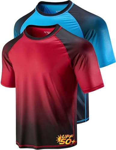 Liberty Imports Herren Kurzärmliges Uv-badeshirt Rash-Guard-Shirt | Quick Dry, UV-Sonnenschutz, Kurzarm-Shirt, für Strand, Pool, Wassersport