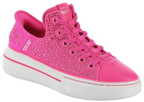 Skechers Damen Snoop One Rhine-Stoned Sneaker, Pink Rhinestone Canvas, 40 EU