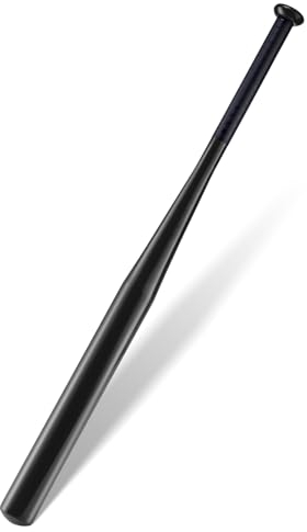 Queiting 82cm Baseballschläger Stahl Baseballschläger Baseball Schläger Softball Sportausrüstung Für Die Tägliche Freizeit Und Sportler (Aluminium, Gewicht 405g, Schwarz)