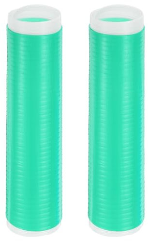 sourcing map 2 Pcs Silicone Pan Handle Sleeve, Heat Resistant Potholder Pot Holders Cover Sleeve for Cast Iron Frying Pan Handle Holder Spatulas, Green (L)