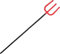 Tridente Diavolo o Forcone Diavolo Bambino Halloween. Forcone Diavolo Smontabile in Plastica per Adulti e Bambini, Rosso/Nero, 112 cm.