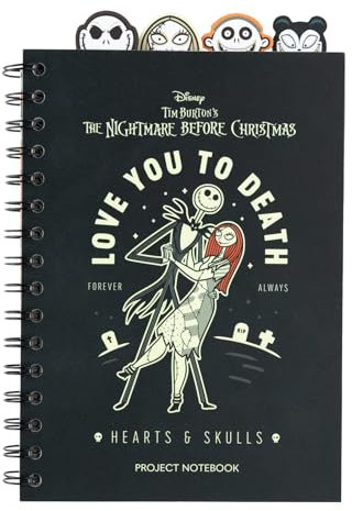 Grupo Erik Bullet Journal Dotted A5 Disney The Nightmare Before Christmas Soft Cover Notizblock A5 Notizbuch A5 Tagebuch für Erwachsene und Kinder- Offizielles Lizenzprodukt Disney Fanartikel