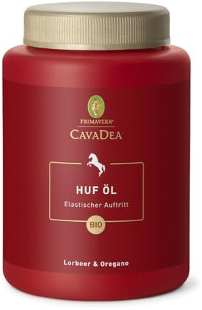 Primavera CavaDea Huf Öl Bio - brillianter Glanz, fördert das Hufwachstum, hält den Huf elastisch - Pferdepflege mit 100% naturreinen ätherischen Ölen - vegan - 460 ml