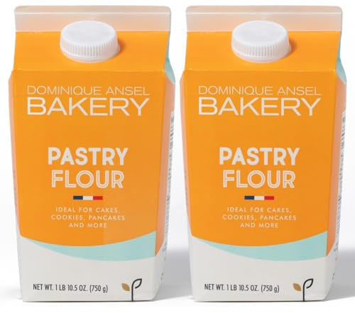 Dominique Ansel Pastry Flour, Finely Milled French T55, Cakes, Crepes and Pancakes, 1.65lb (2-Pack)