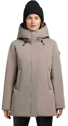 khujo Damen warme Winterjacke mit gesteppter Rückseite, verstellbarer Kapuze, Taillenzugband und innenliegenden abnehmbaren Rucksack-Trägern Palla-YM XS-XXL