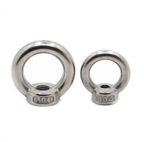M3 M4 M5 M6 M8 M10 M12 DIN582 Augenmutter Edelstahl Marine Hebeöse Ringmutter Schleifenloch for Heben von Kabelseilen(M10 5pc)