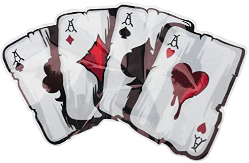 Joskeijky Auto Aufkleber, Lustige Poker Muster Karosserie Reflektierende Aufkleber Abziehbilder Dekoration