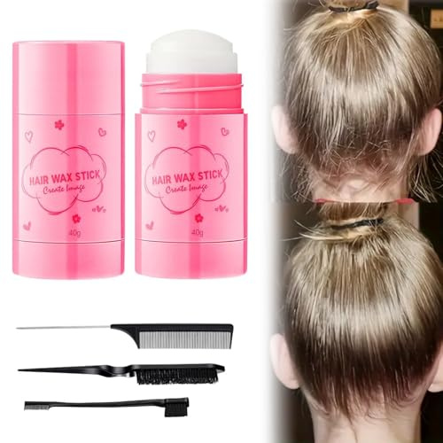 Haarwachs Stick,Wachsstab für Haare 40g,Glatter Stick für Haare,Haar Pomade Stick,Wachs Perücken Rand Kontrolle Slick,Wax Stick,Styling Haar Pomade Stick,für Flyaways Frizz Haar Haarsträhnen