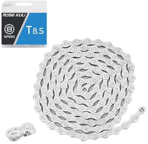 Fahrradkette 6/7/8-fach – 116 Glieder, 1/2 x 3/32, Inkl. Kettenschloss | Bicycle Chain kompatibel mit verschiedenen Fahrradtypen