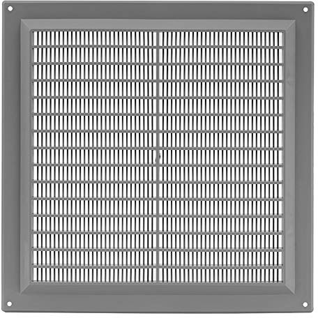 Air Ventilation Plastic Grill Cover 250mm x 250mm/Gray
