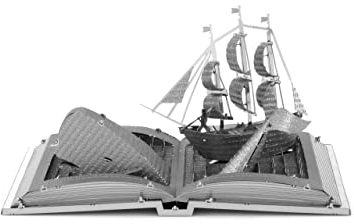 Fascinations MMS116 Metal Earth Metallbausätze - Der große weiße Wal Moby Dick, lasergeschnittener 3D-Konstruktionsbausatz, 3D Metall Puzzle, DIY Modellbausatz mit 2 Metallplatinen, ab 14 Jahre