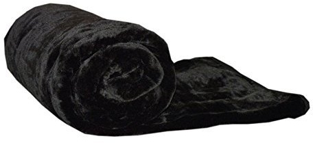 Papa Jones Ltd Soft Warm Faux Fur Throw Sofa Bed Blanket, Fluffy Reversible Blankets, Pure Polyester Lightweight And Breathable Microfiber For Bed Couch Sofa, X-Large (200cm x 240cm), Black