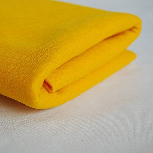 100% Pure Wool Felt Fabric - 1mm Thick - Dark Mustard Yellow - 40cm x 50cm