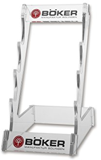 Böker Manufaktur Solingen Acryl Display Fahrtenmesser 4 Transparent - 14,5 x 26 cm (B/H), silber