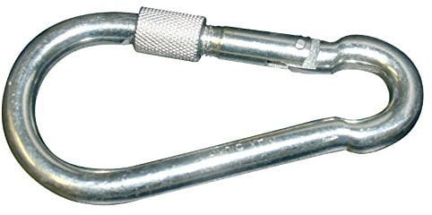 NRV-Outdoorbedarf Feuerwehr Karabinerhaken mit Schraubverschluss 4x40mm verzinkt ähnlich DIN 5299 10 Stück