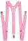 PlayCool Bretelle da uomo da 2,5 cm, elastiche, regolabili, a Y con clip posteriore rosa Taglia unica