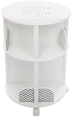 Atmosphera - Kinderbücherregal rund - weiß und grau H 59 cm - Grau