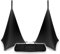 Vonyx Adjustable PA Speaker Stands Set with Carry Bag and Pair of Black Lycra Tripod Scrim Covers 70cm – Ideal for Mobile DJs and Live Event Audio Setups