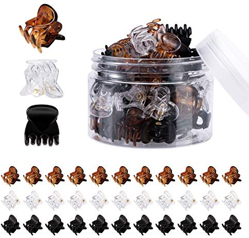 YOHAMA 36Pcs Mini Hair Claw Clips Kids Adult Strong Hold Bangs Clips 3color