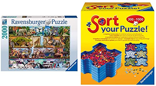 Ravensburger Puzzle - Aimee Stewart: Großartige Tierwelt - 2000 Teile Puzzle, Motiv von Aimee Stewart & Sort Your Puzzle - 6 stapelbare Puzzle-Sortierschalen zum einfachen Sortieren und Aufbewahren