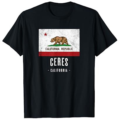 CERES California | Città CA USA, Bandiera della California - Maglietta