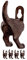 BigDean 4er Set Garderobenhaken Fiffi - Hundehaken Wandhaken Hund Gusseisen Haken Hundepopo - Garderobe für Hundeleinen, Schlüssel & Kleidung