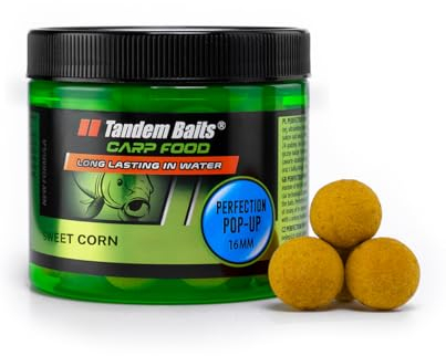 Tandem Baits Karpfen Futter Angelfutter Pop Ups Boilies Zig Rig Chod Rig Hakenköder Carp Food Perfection Pop-Up 16 mm 70 g Zuckermais