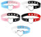 JewelryWe Schmuck 5pcs Damen Choker Leder Halsband Gothic Punk Lolita Herz Sklave Kragen Halskette 32-38cm Erstellbare Zweifarbig Collier Kette, 5 Farben Set