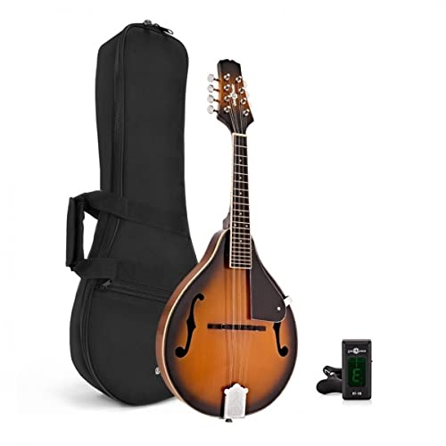 Gear4music Mandolin Instrument Acoustic A-Style with Accessories