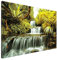 Estika Leinwand bilder - Urwald, Wasserfall, Gelber Wald - 120x80 cm, 1 teilige kunstdruck - Wandbilder wohnzimmer, schlafzimmer, Moderne wanddeko, Bild auf leinwand - Natur bilder - 2538A_1B