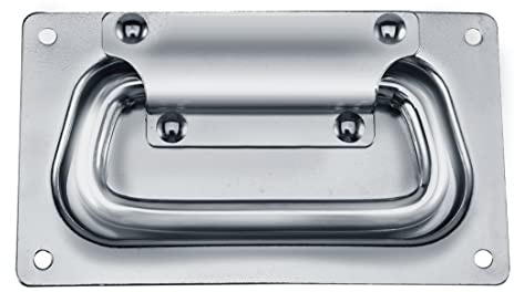 ingdaum Fallgriffe/Klappgriffe – 2 Stück – Kistengriffe & Tragegriffe für Kisten, Boxen & Gehäuse – Verschiedene Materialien & Formen (J215 MS)