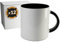 Pixcolor Lot de 12 tasses de sublimation en céramique blanche avec intérieur noir | Boîte individuelle neutre | 350 ml (11 oz) | Catégorie AAA | Passe au micro-ondes et au lave-vaisselle | Cricut