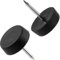 AERZETIX - C65823-100 Stück Gleiter für möbel, stuhlbeine, Tisch - zum nageln - rund Ø15 mm aus Kunststoff - Schrank kommode Placard Bett zubehör bodenschutz Sofa - Farbe schwarz