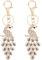 CRASPIRE 2 Stück Pfauen-Schlüsselanhänger, Anhänger, Böser Blick, Strass-Kristall, Schlüsselanhänger, Legierung, Goldener Auto-Schlüsselanhänger, Charm-Schlüsselanhänger Für Geldbörse, Auto, Kopfhörer