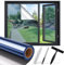 Lifetree One Way Clear Window Film Privacy: Heat Reflective Mirror Window Film for Glass Windows Daytime Anti Glare with Adhesive, UV Window Tint Film Sun Blocker for Home Office (Blue, 44.5 * 200cm)