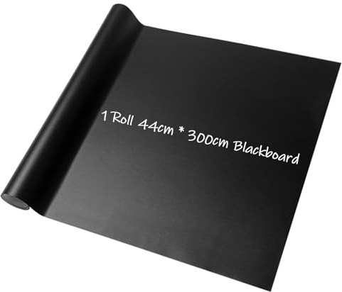 EVBEA Tafelfolie Selbstklebend Kreidetafel 44 cm x 300 cm Selbstklebende Schreiben Zeichnen Malen Akzente setzen mit Kreide Inneneinrichtung DiY Deko Präsentation