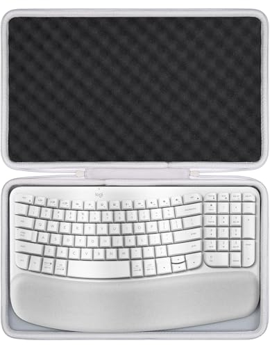 co2CREA Hard Travel Carrying Case for Logitech Wave Keys Wireless Ergonomic Keyboard and Mouse Combo MK670,Case only