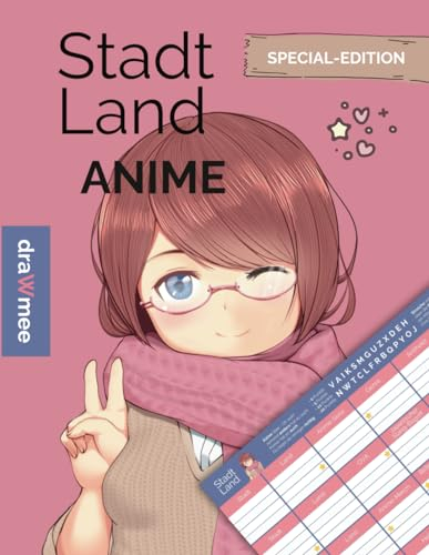 Stadt Land Anime: Special Edition für Cosplayer - Geschenk für Fans von Mangas, Videospielen & Comics: 35 Blatt Din-A4 (Seiten zum Ausschneiden)