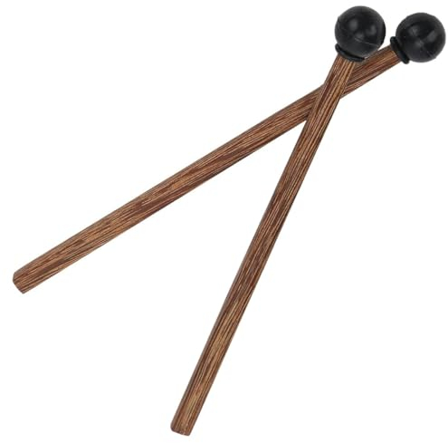 BZKSER Baguette de Percussion - 1 Paire de Baguettes de Xylophone en Caoutchouc avec Manche en Bois, pour Instrument Glockenspiel, Xylophone, Carillons Éoliens, Gravures sur Bois, Cloches