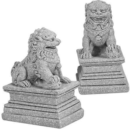Zerodeko Chinesische Löwenlandschaft Ornamente Mini-löwenfiguren Für Die Heimdekoration