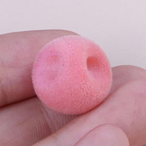 CEMELI 20 pz 16mm Rosa Rosso Peluche Rotondo Feltro Pom Pom Palline Feltro di Lana Perline per La Lavorazione della Forcella Fare Panno di Velluto Coperto Perline Ghirlanda