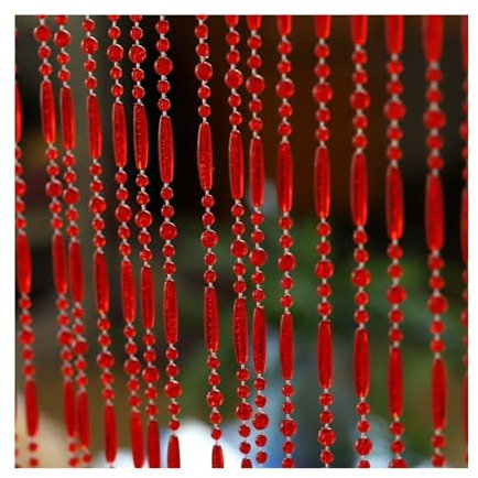 Beaded Door Curtain Home Decor Door Curtain Colorful White Plastic Beads String Curtain Window Balcony Garden DIY Decoration Ornament Bead Curtains For Doorways (Color : 2, Size : 20 String 100cm)