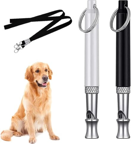 AYVRUOP Hundepfeife Gegen Bellen, Hundepfeife Rütter Rückruf, Wird FüR Den RüCkruf Verwendet Hundepfeife Gegen Bellen, Hundepfeife Hochfrequenz Lautlos, Verstellbare Hundepfeife Gegen Bellen, 2 Stück