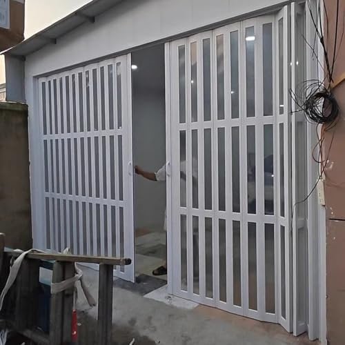 CHZDPP Teleskop-Falttüren Anpassbare Farbe & Größe Bi-Falt-Türen, Akkordeon Tür für Schlafzimmer Büro, Chinesische Raumteiler Schiebetür für Wohnung/Büro/Restaurants(240x220cm/7.9x6.6ft/84.5x86.6in)