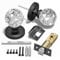 Bwintech 1 Pareja Pomos Cristal Negro, 65mm Pomos Cristal Estilo Palace para Puertas Interiores con Kit para Baño, Dormitorio, Pasillo