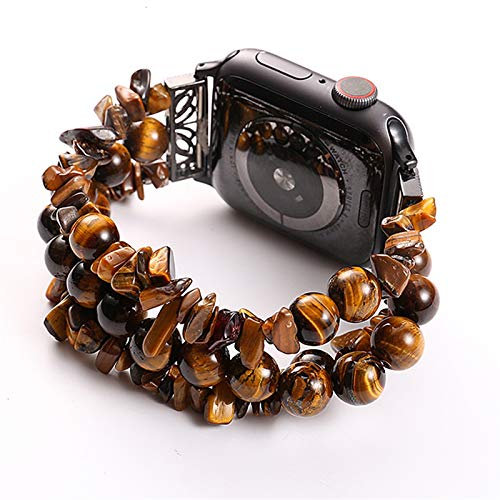 Für Uhr 38 Mm 40 Mm 42 Mm 44 Mm Frauen Handgefertigtes Natursteinarmband Ersatz 7/6/5/4/3/2/1/Se-Serie Band/Amethyst/42 Mm Oder 44 Mm